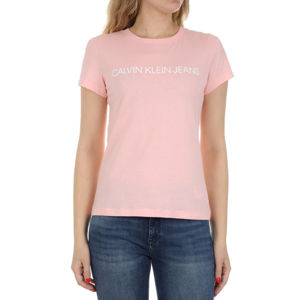 Calvin Klein dámské světle růžové tričko Logo - S (TIR)